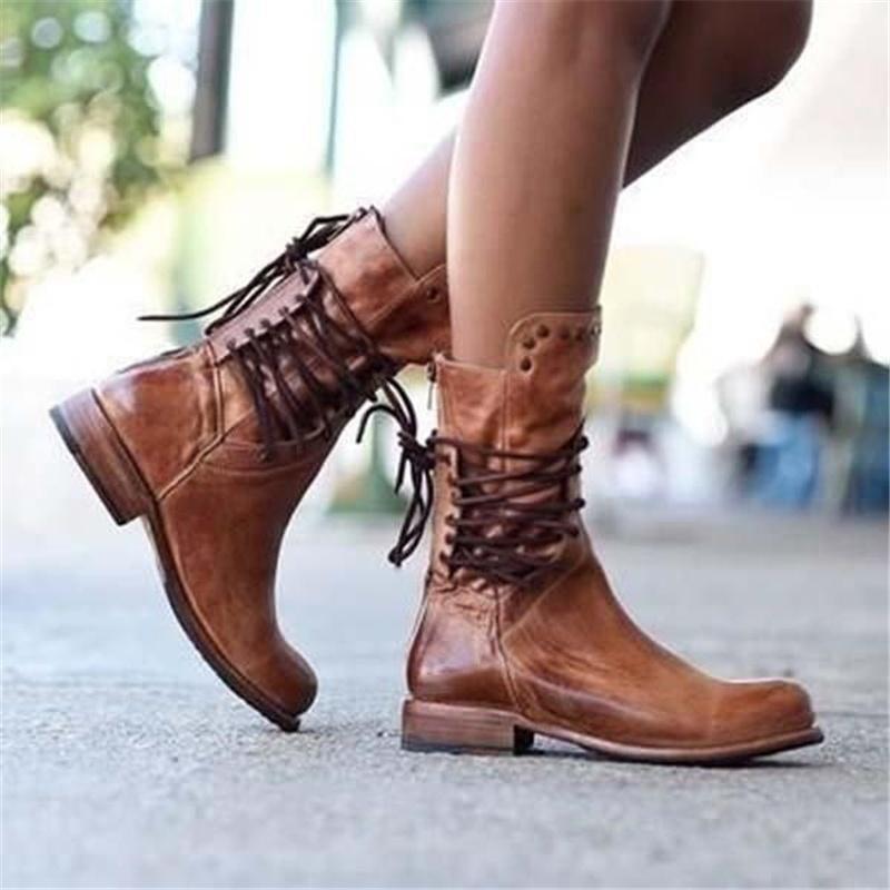 The Winona Lace-Up Leather Boots