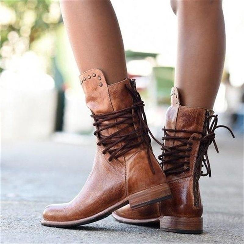 The Winona Lace-Up Leather Boots