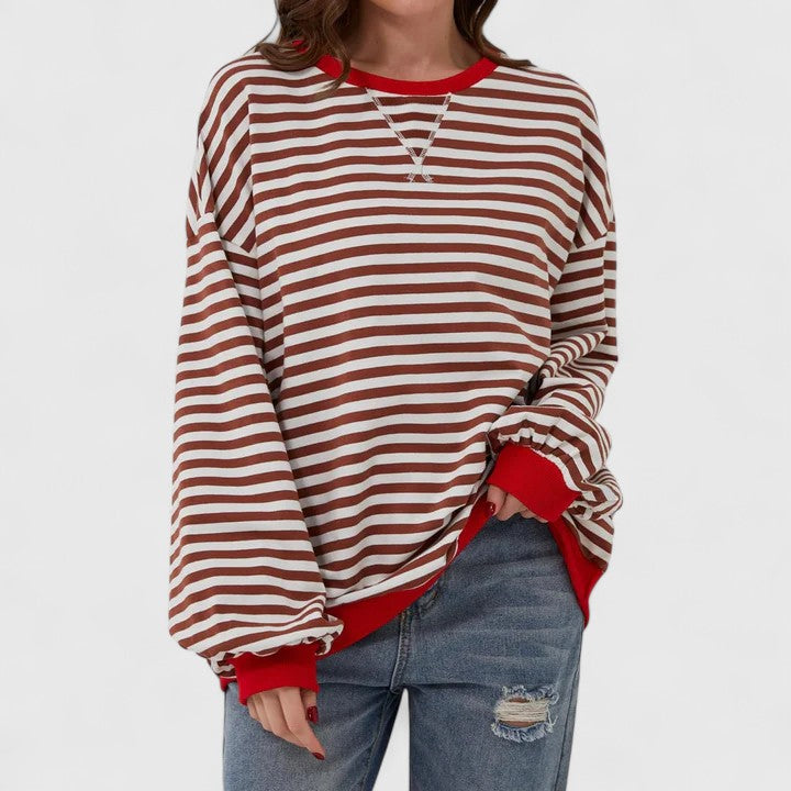The Rosy Striped Sweater