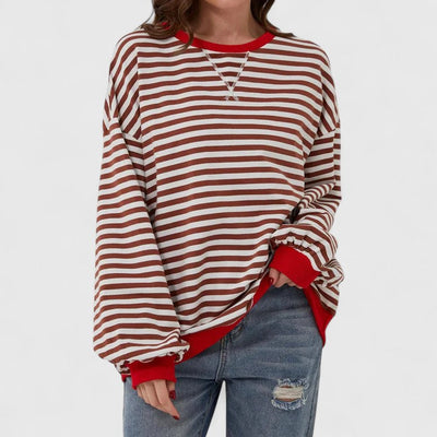 The Rosy Striped Sweater