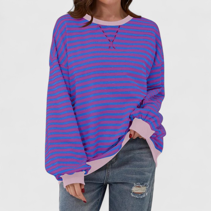 The Rosy Striped Sweater