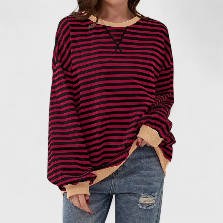 The Rosy Striped Sweater