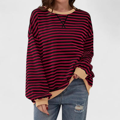 The Rosy Striped Sweater