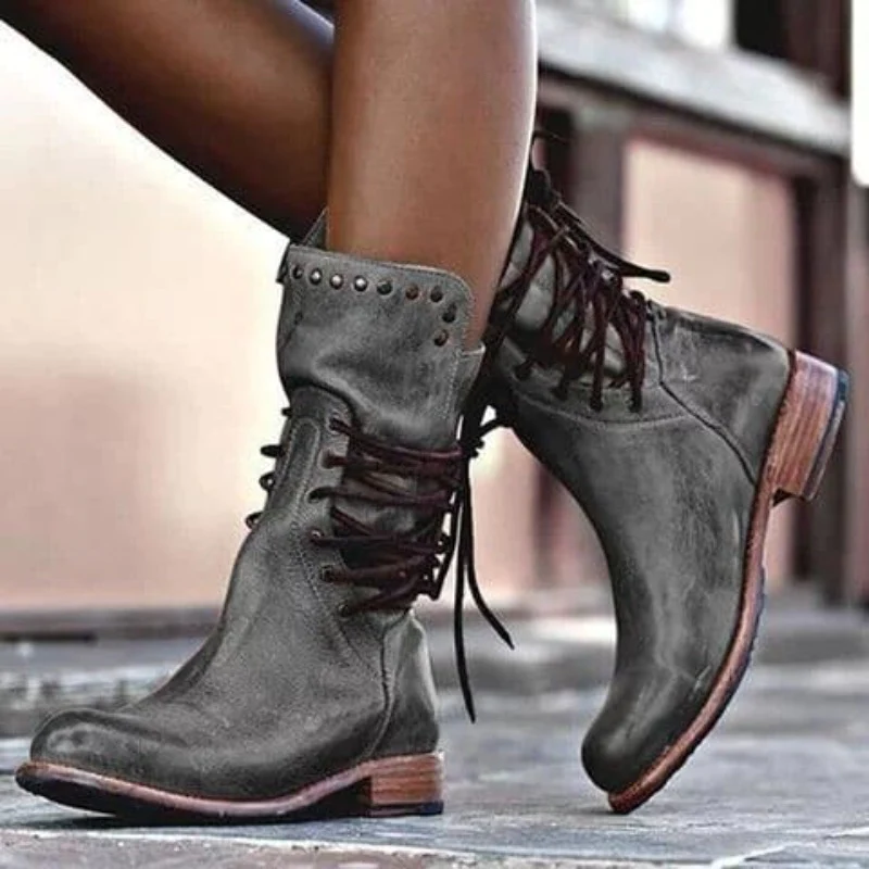 The Winona Lace-Up Leather Boots