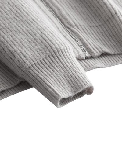 Finn - Merino Wool Zipped Cardigan