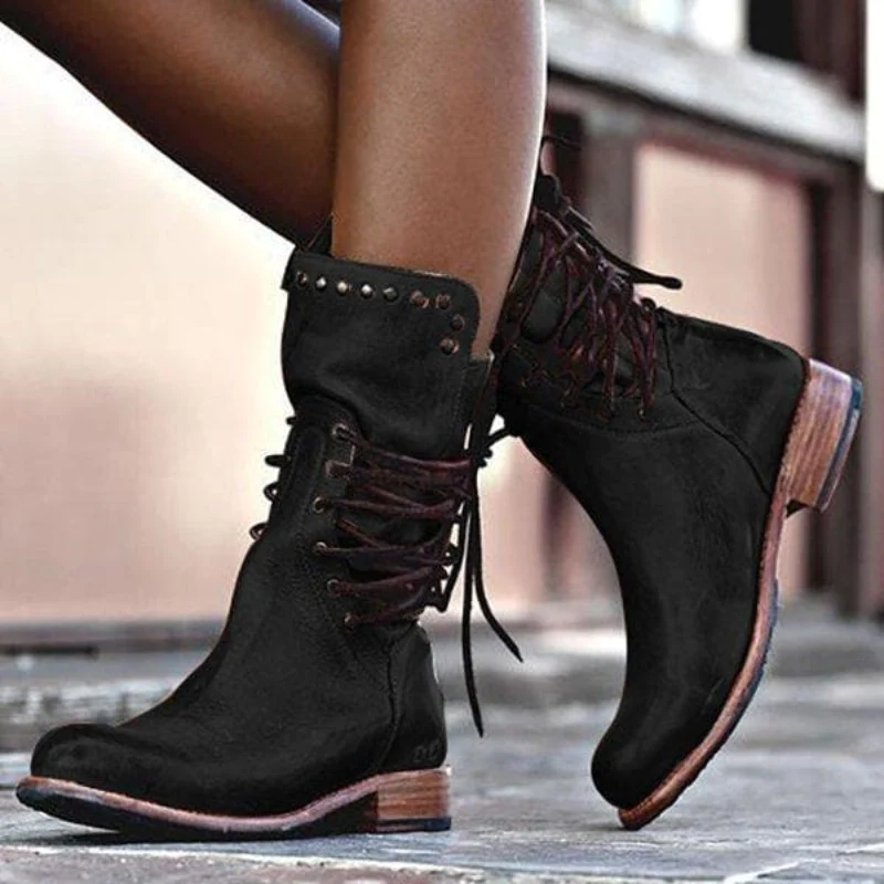 The Winona Lace-Up Leather Boots