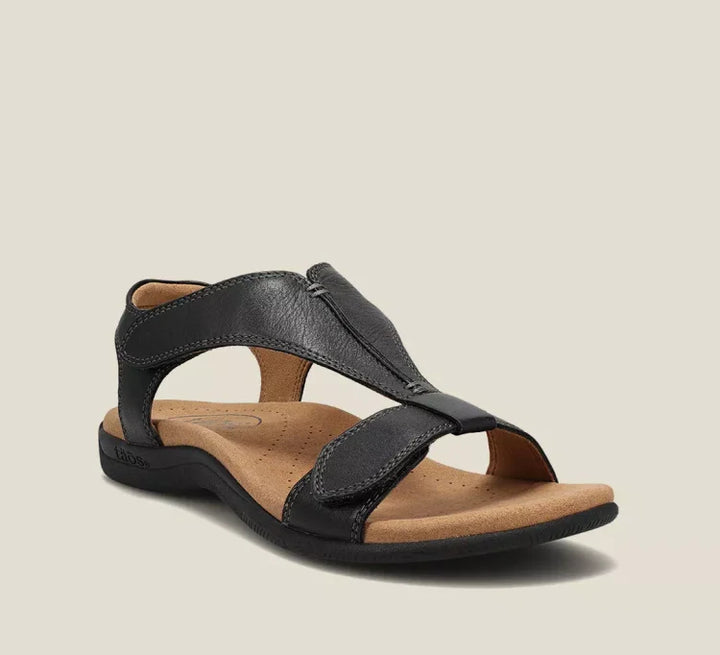 Vegan Leather Comfort Sandals with a Supportive Easy Fit
