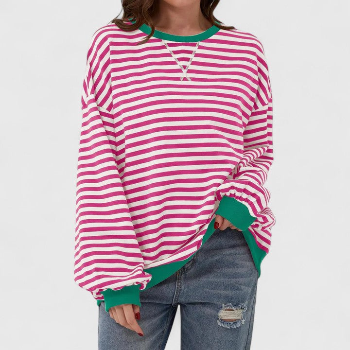 The Rosy Striped Sweater