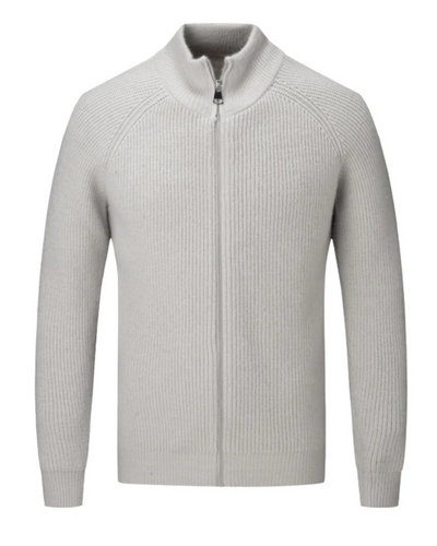 Finn - Merino Wool Zipped Cardigan