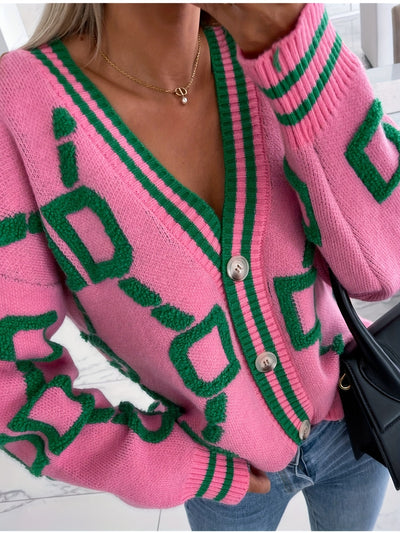 The Larissa Draped Colourblock Cardigan