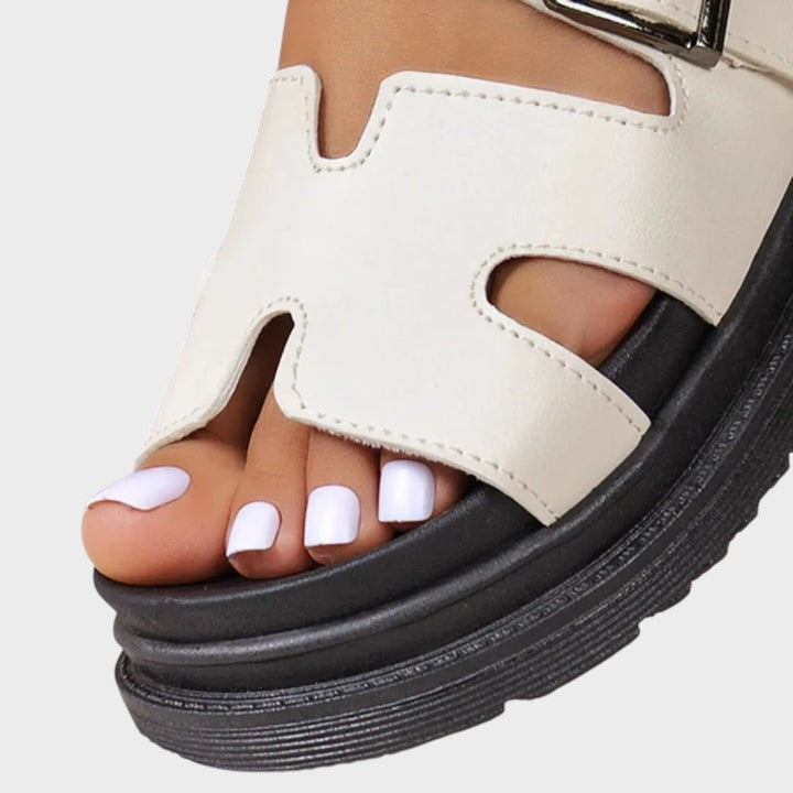 Vegan Leather Comfort Sandals with a Soft Supportive Fit