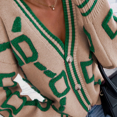 The Larissa Draped Colourblock Cardigan