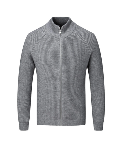 Finn - Merino Wool Zipped Cardigan