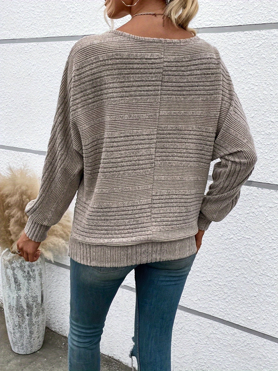 The Ribbed Batwing Sweater