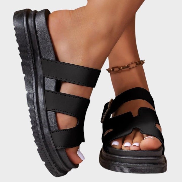 Vegan Leather Comfort Sandals with a Soft Supportive Fit