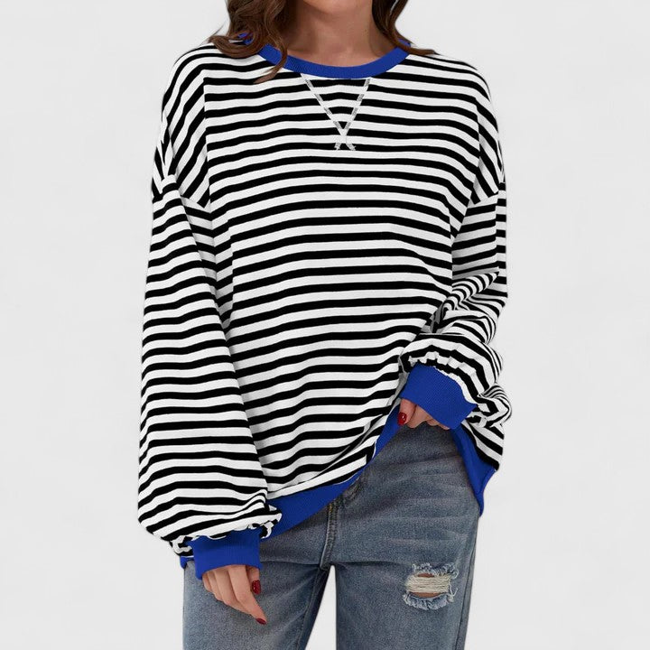 The Rosy Striped Sweater