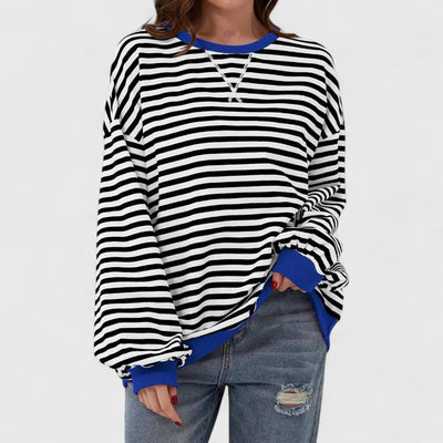The Rosy Striped Sweater