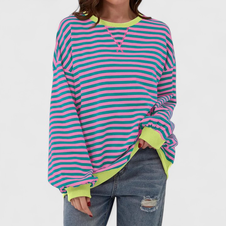 The Rosy Striped Sweater