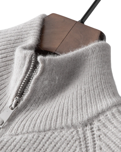 Finn - Merino Wool Zipped Cardigan