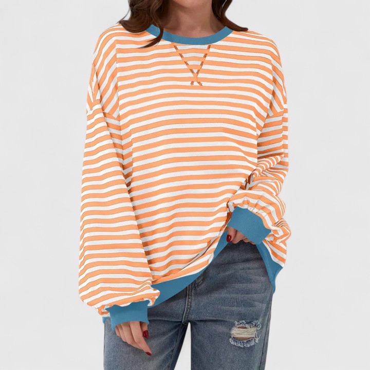 The Rosy Striped Sweater