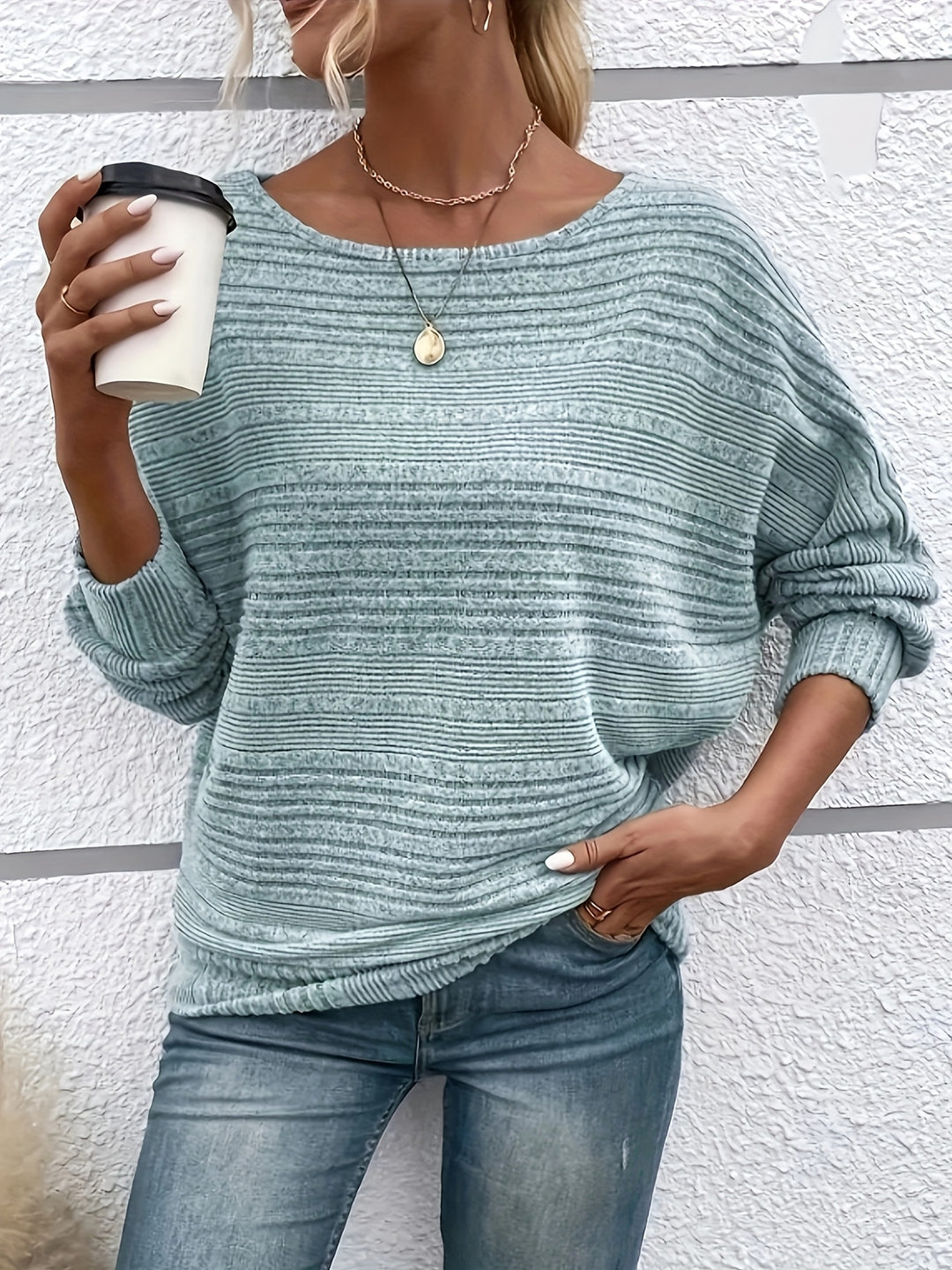 The Ribbed Batwing Sweater