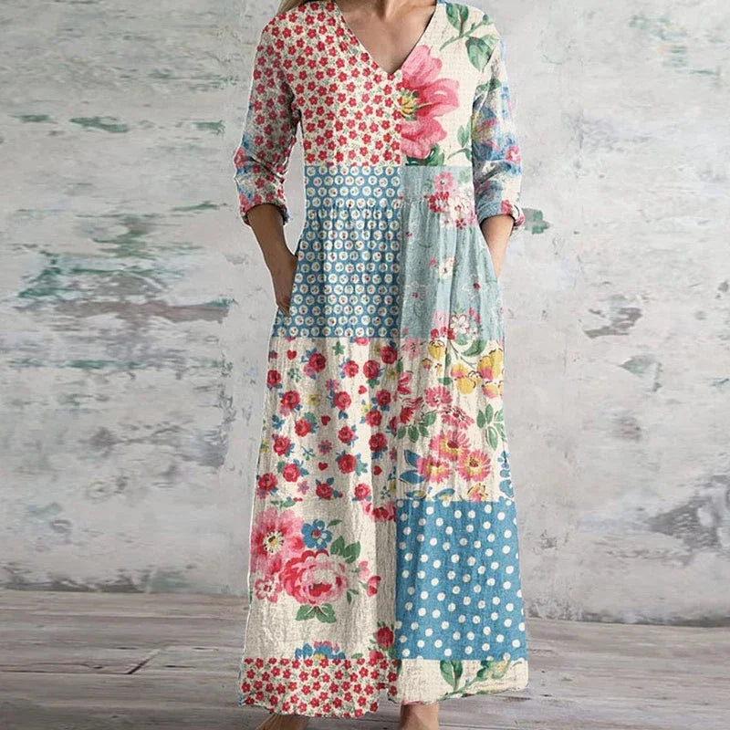 Cotton-Blend Soft Touch Maxi Dress with a Relaxed Flowing Fit