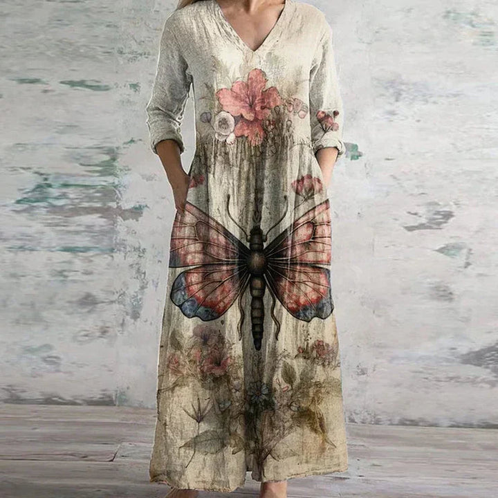 Cotton-Blend Soft Touch Maxi Dress with a Relaxed Flowing Fit