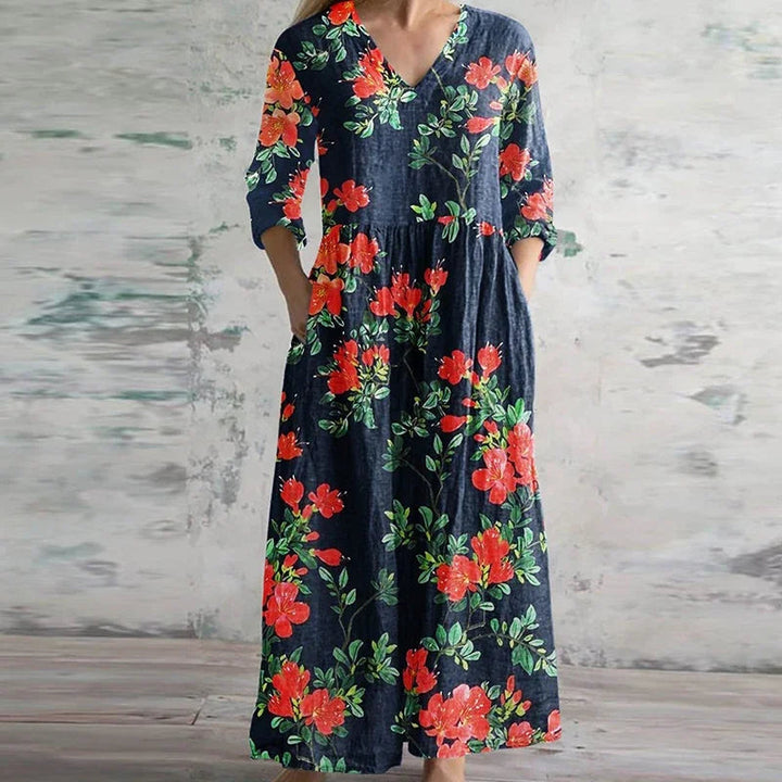 Cotton-Blend Soft Touch Maxi Dress with a Relaxed Flowing Fit