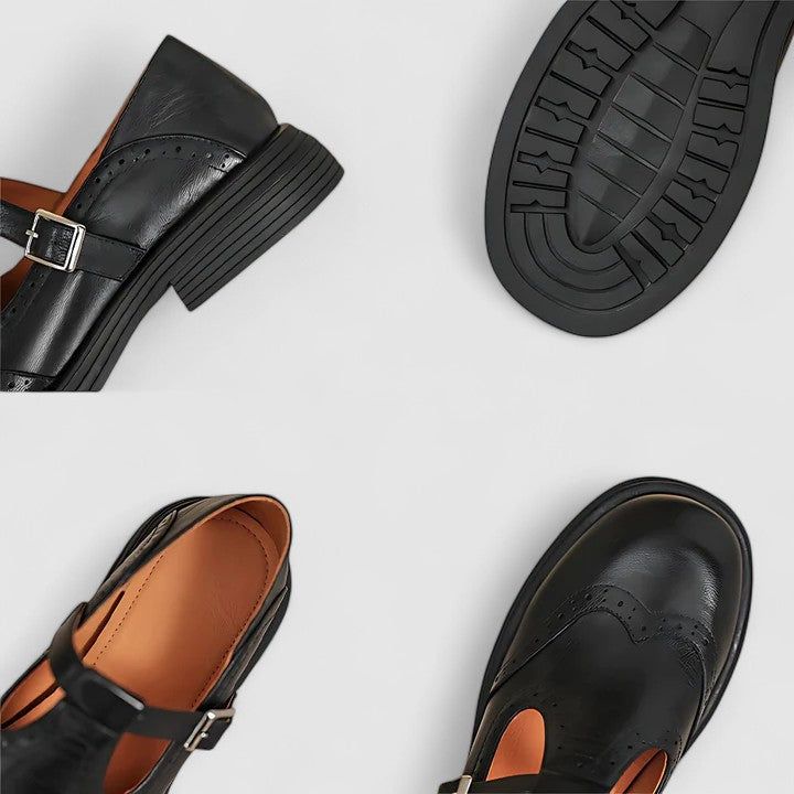 Faux-Leather Mary Jane Shoes with a Soft Supportive Fit