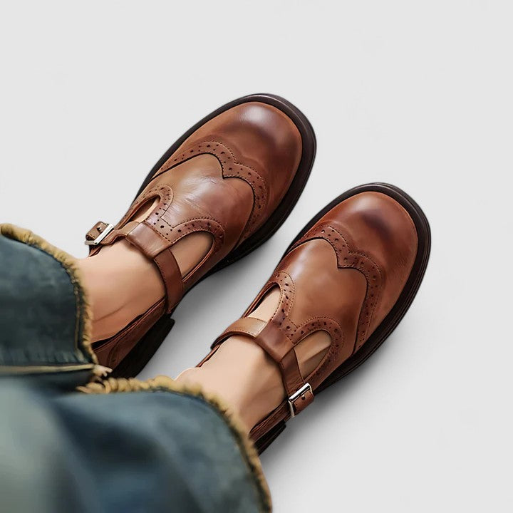 Faux-Leather Mary Jane Shoes with a Soft Supportive Fit