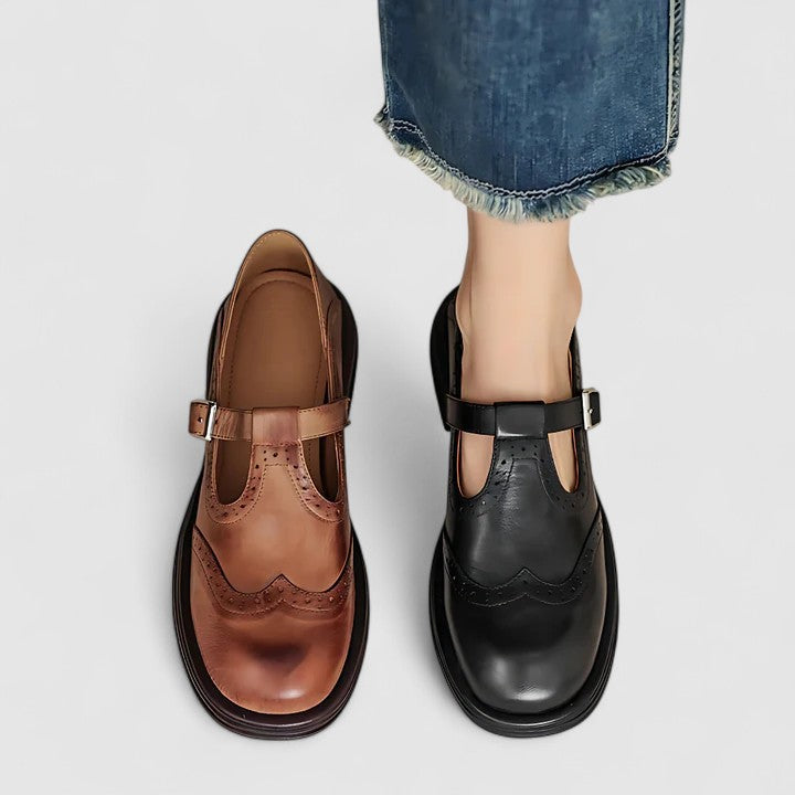 Faux-Leather Mary Jane Shoes with a Soft Supportive Fit
