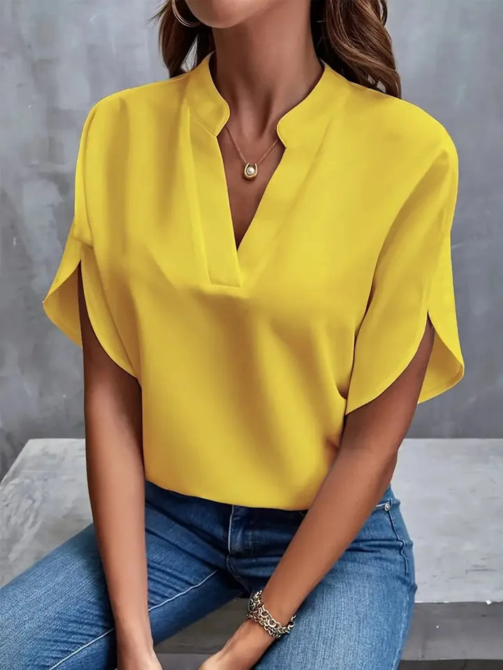 The Esme Elegant V-Neck Blouse
