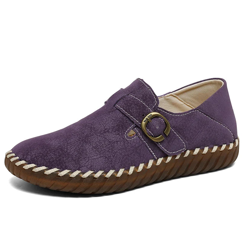 Faux-Leather Orthopedic Shoes with a Soft Supportive Fit