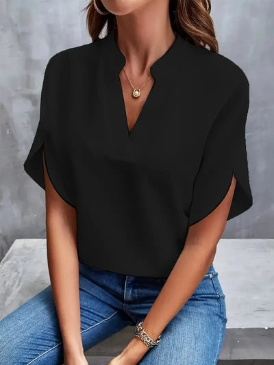The Esme Elegant V-Neck Blouse