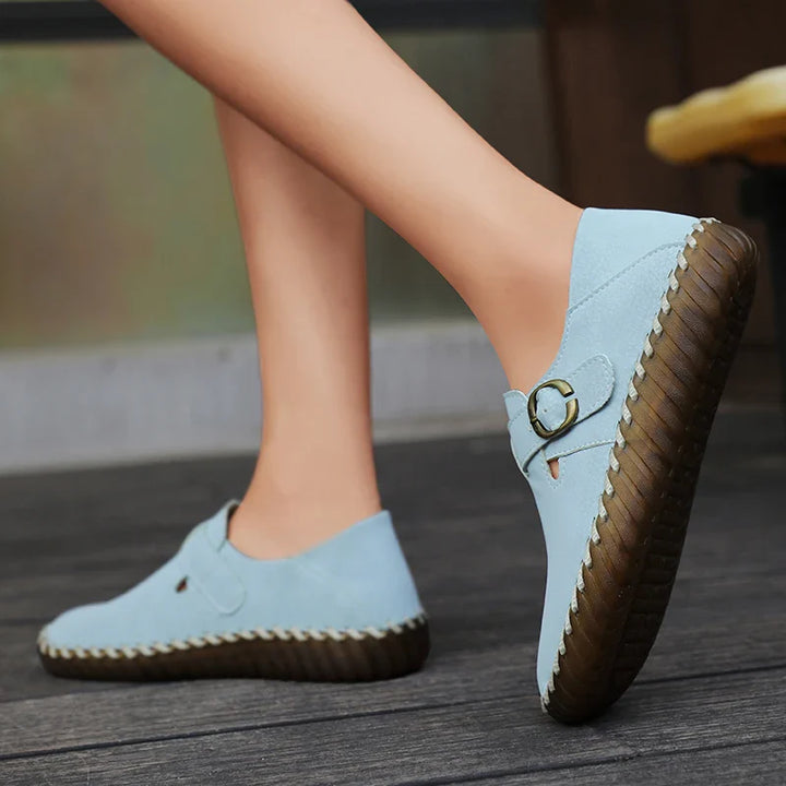 Faux-Leather Orthopedic Shoes with a Soft Supportive Fit