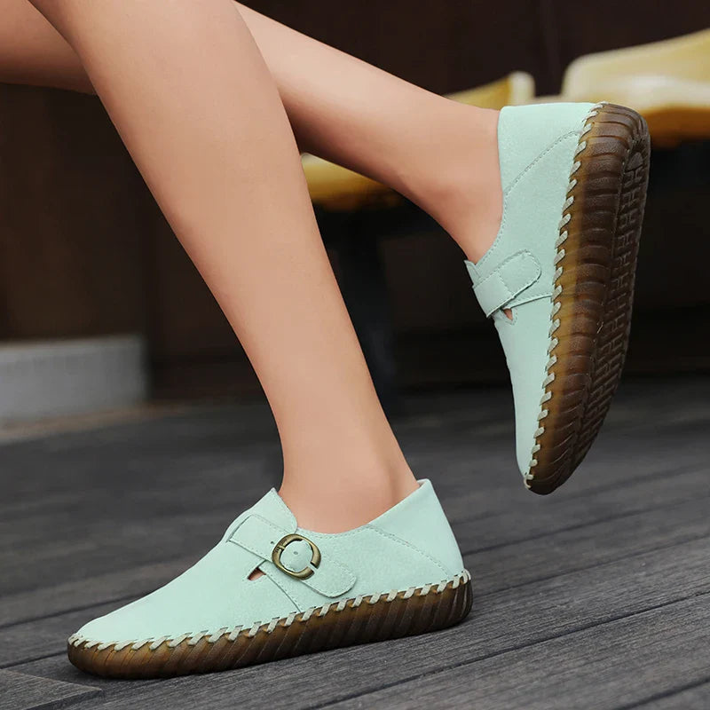 Faux-Leather Orthopedic Shoes with a Soft Supportive Fit