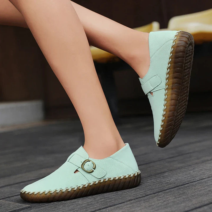 Faux-Leather Orthopedic Shoes with a Soft Supportive Fit