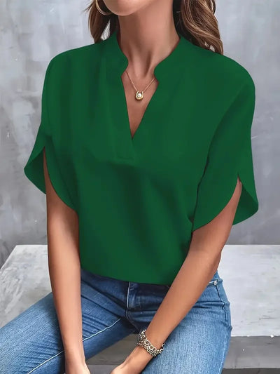 The Esme Elegant V-Neck Blouse