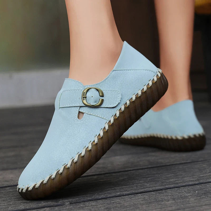 Faux-Leather Orthopedic Shoes with a Soft Supportive Fit