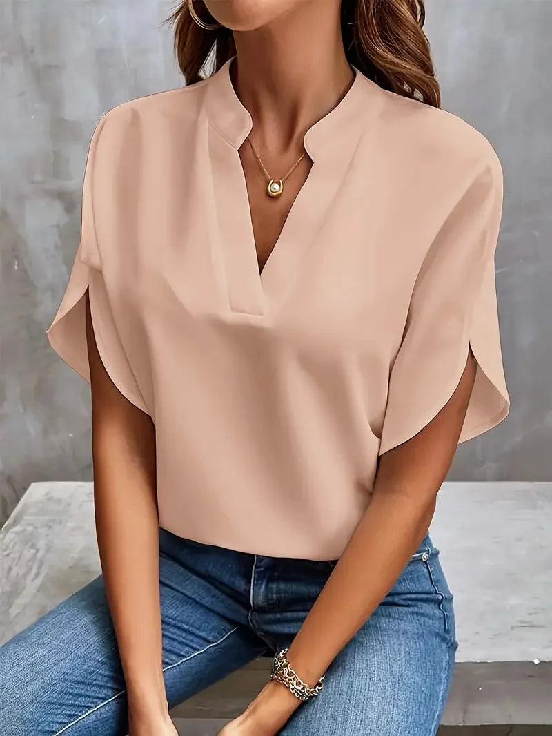 The Esme Elegant V-Neck Blouse