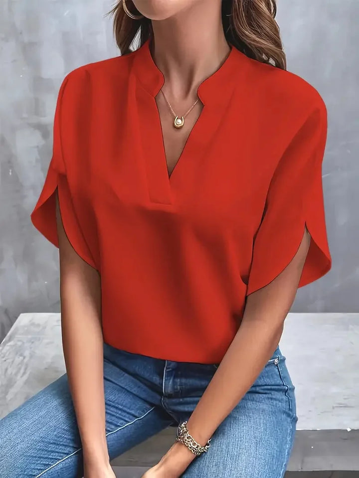 The Esme Elegant V-Neck Blouse