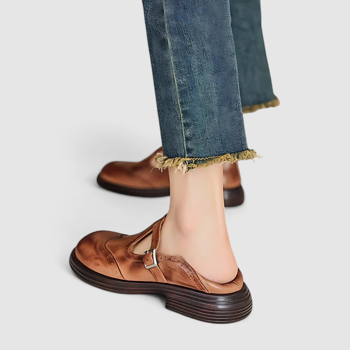 Faux-Leather Mary Jane Shoes with a Soft Supportive Fit