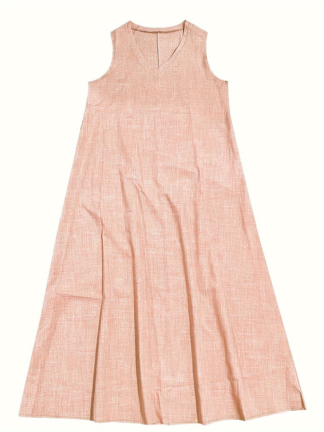 Linen-Blend Soft Drapey Dress in a Relaxed A-Line Fit