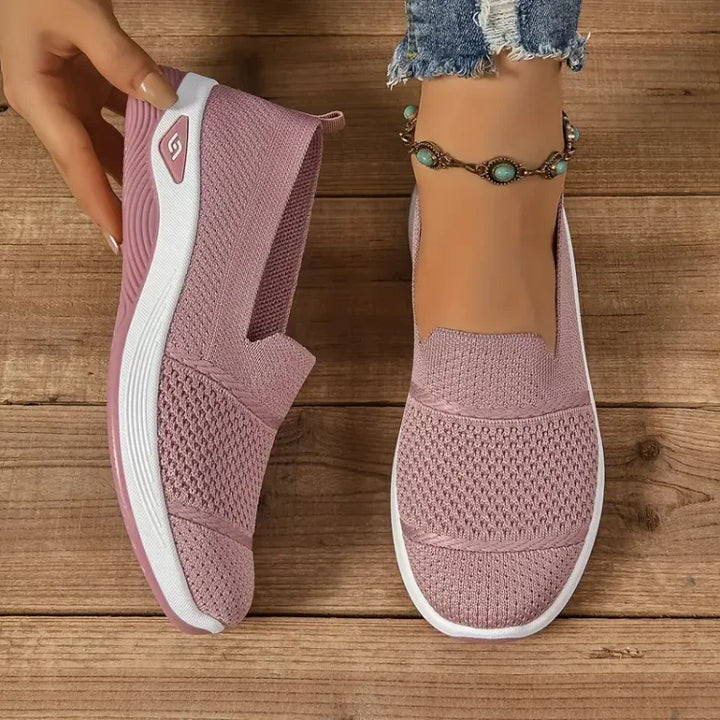 Mesh-Blend Slip-On Sneakers with a Soft Supportive Fit