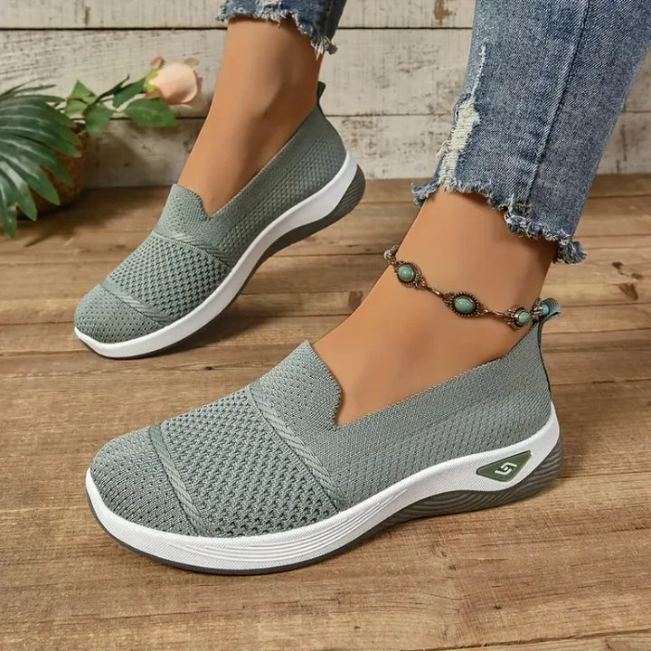 Mesh-Blend Slip-On Sneakers with a Soft Supportive Fit