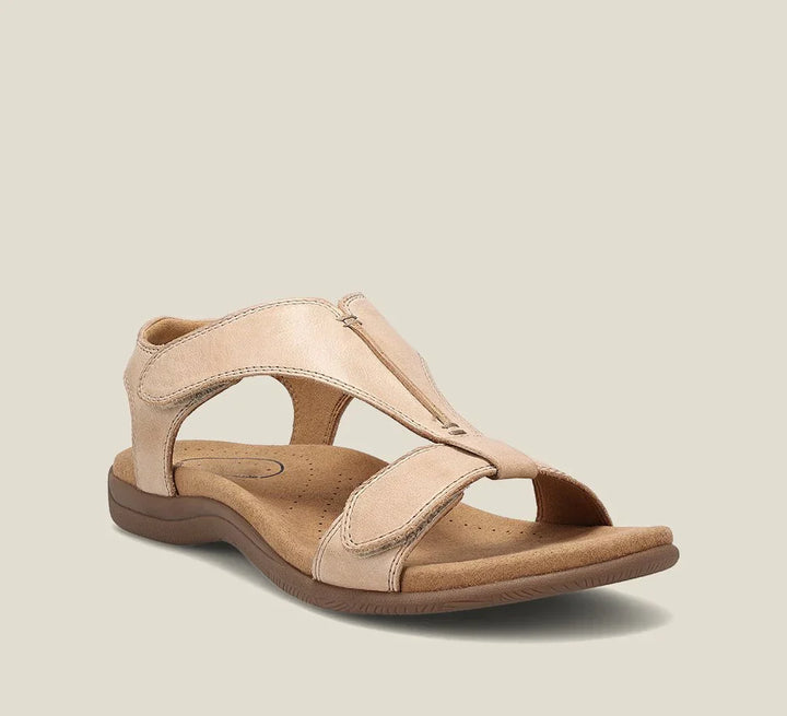 Vegan Leather Comfort Sandals with a Supportive Easy Fit