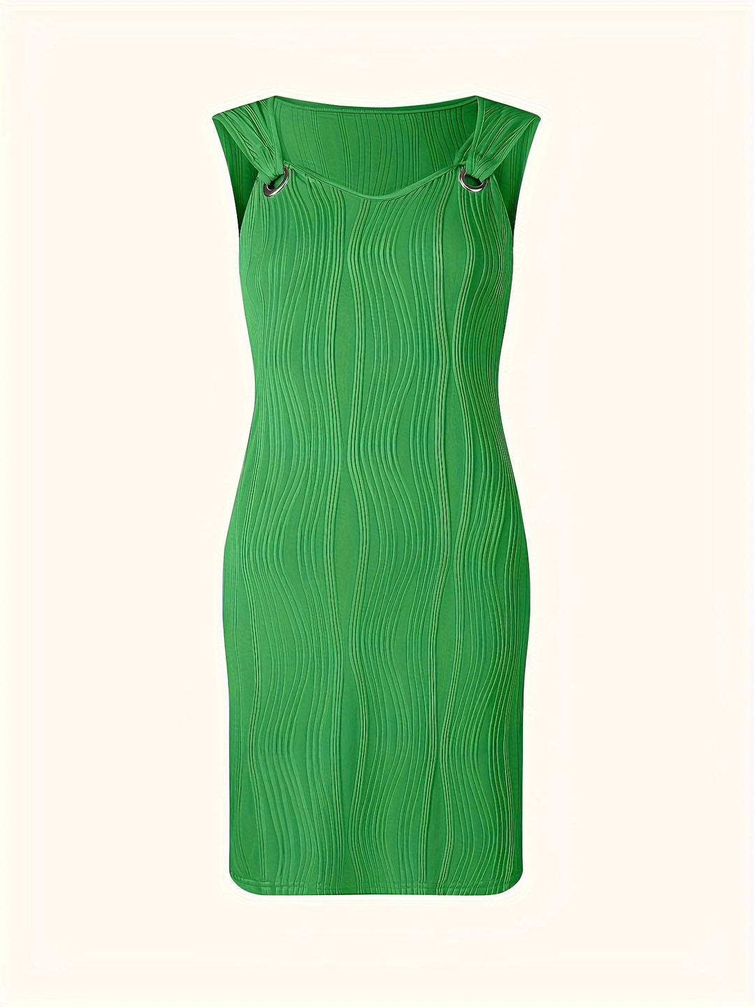 Soft Woven Wavy-Stripe Dress in a Relaxed Mini Fit